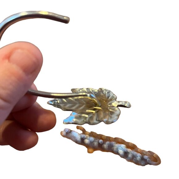 11 Piece Autumn Silver Metal Maple Leaf Shower Curtain Hooks Decor Bathroom Fall - Picture 6 of 7